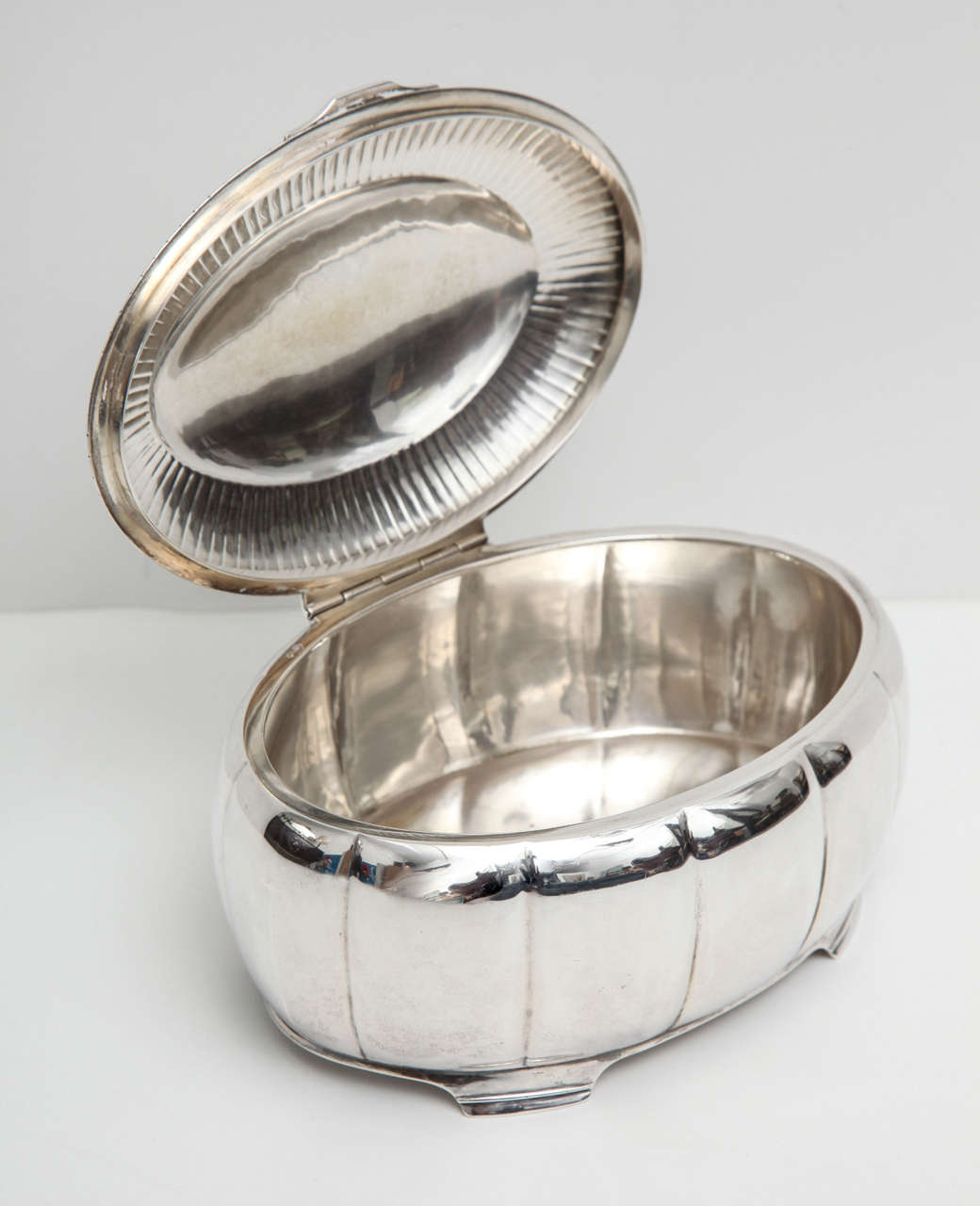 Danish A Fine Scandinavian Silver Lidded Box by Just Andersen