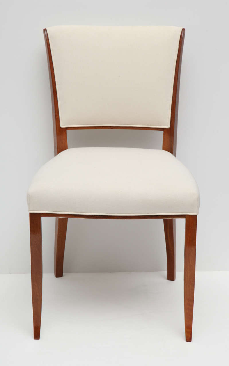 French Fine and Rare Art Deco Side Chair by Jules Leleu