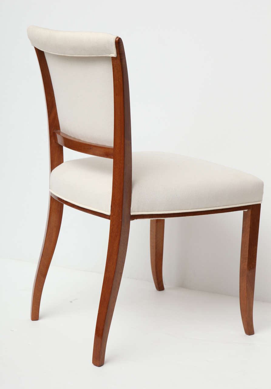 Fine and Rare Art Deco Side Chair by Jules Leleu 4