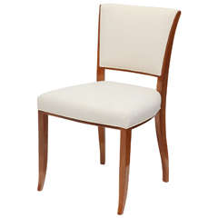 Fine and Rare Art Deco Side Chair by Jules Leleu