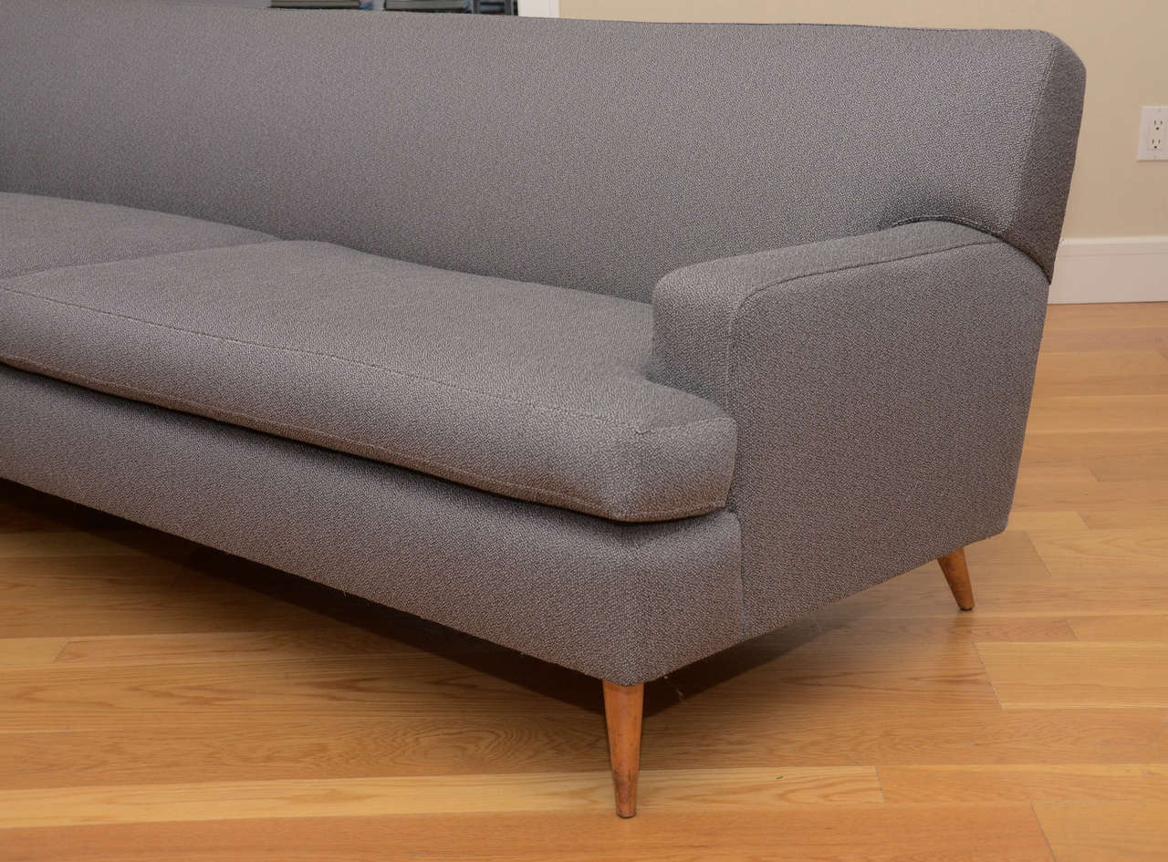 Mid-20th Century American Vintage Sofa with New Upholstery For Sale