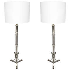 A Pair Of 1940's French Art Moderne Floor Lamps