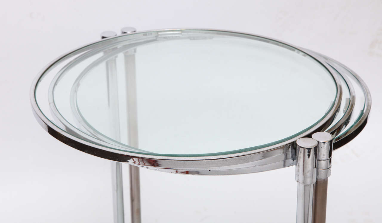 Glass 1930s American Modernist Art Deco Table