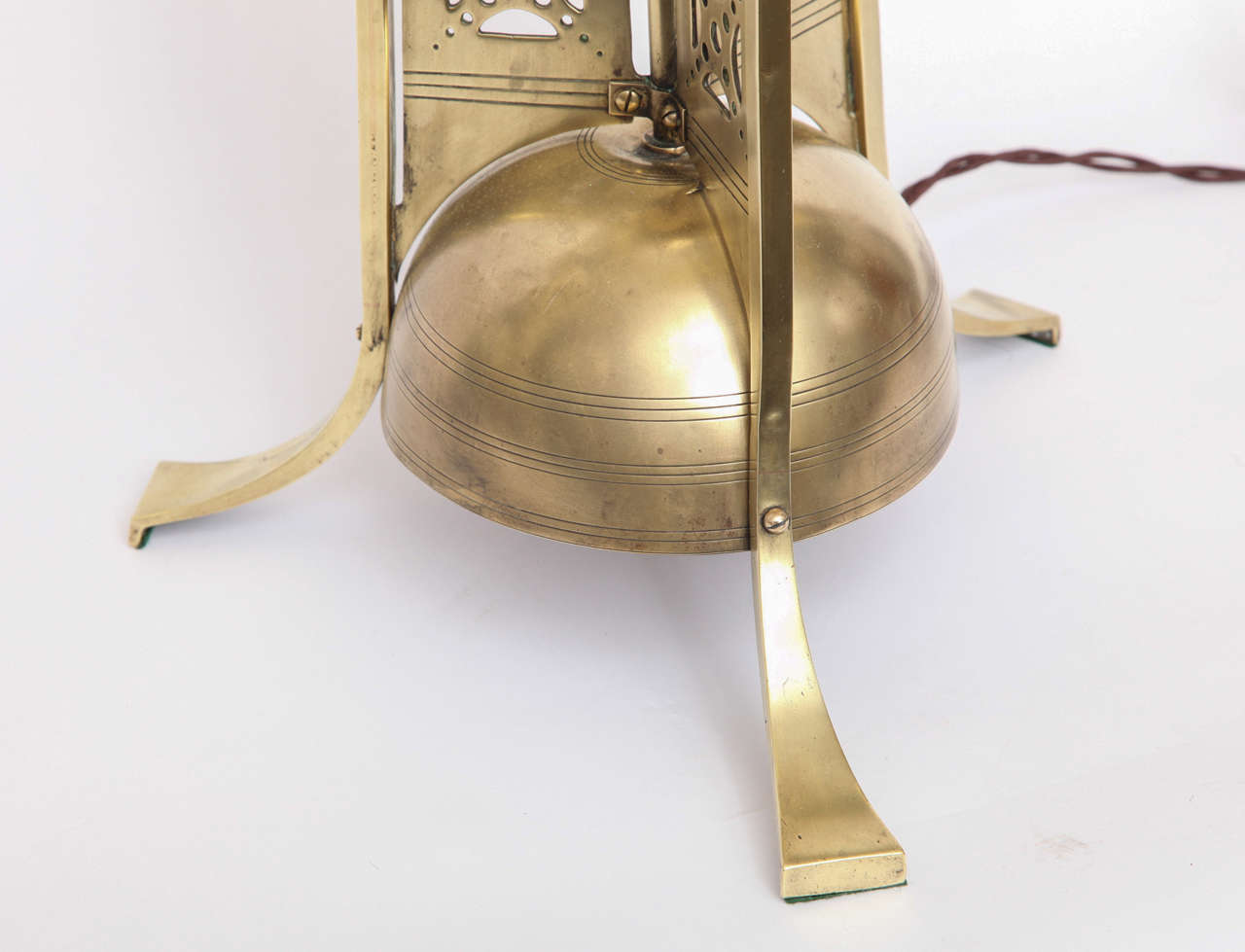 20th Century Table Lamp Jugendstil  brass Denmark 1900's For Sale
