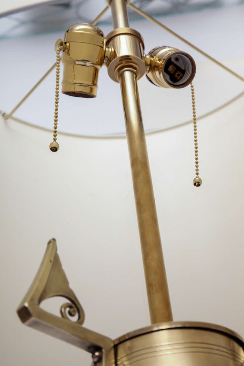 Table Lamp Jugendstil  brass Denmark 1900's im Angebot 3