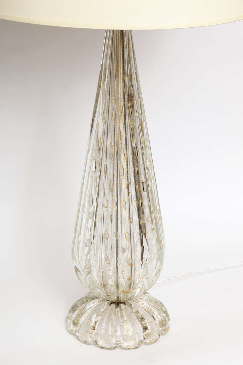 Mid-Century Modern 1950s Italian Art Glass Table Lamp by Barovier Toso