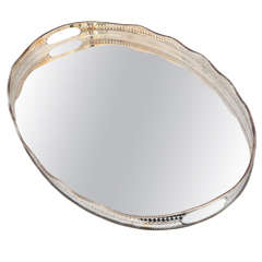 Very Large, Sheffield-Plated Footed Gallery Tray