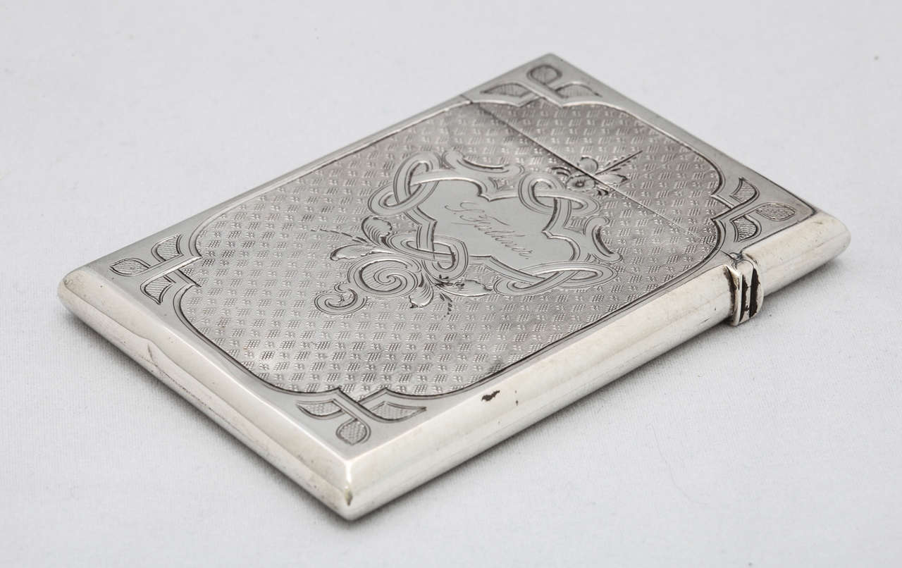 American Coin Silver Calling Card Case For Sale 2