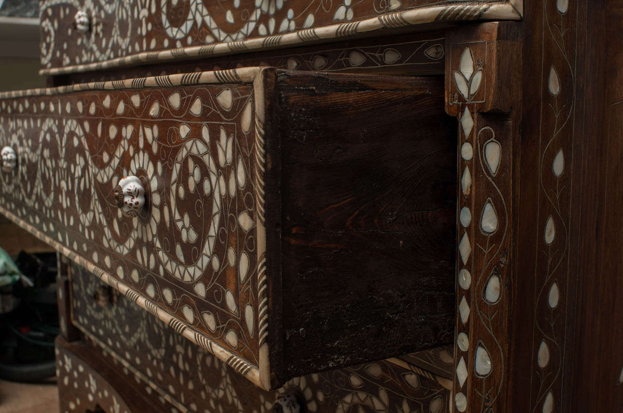 A Syrian Mother-of-Pearl Inlaid Chest of Drawers 2