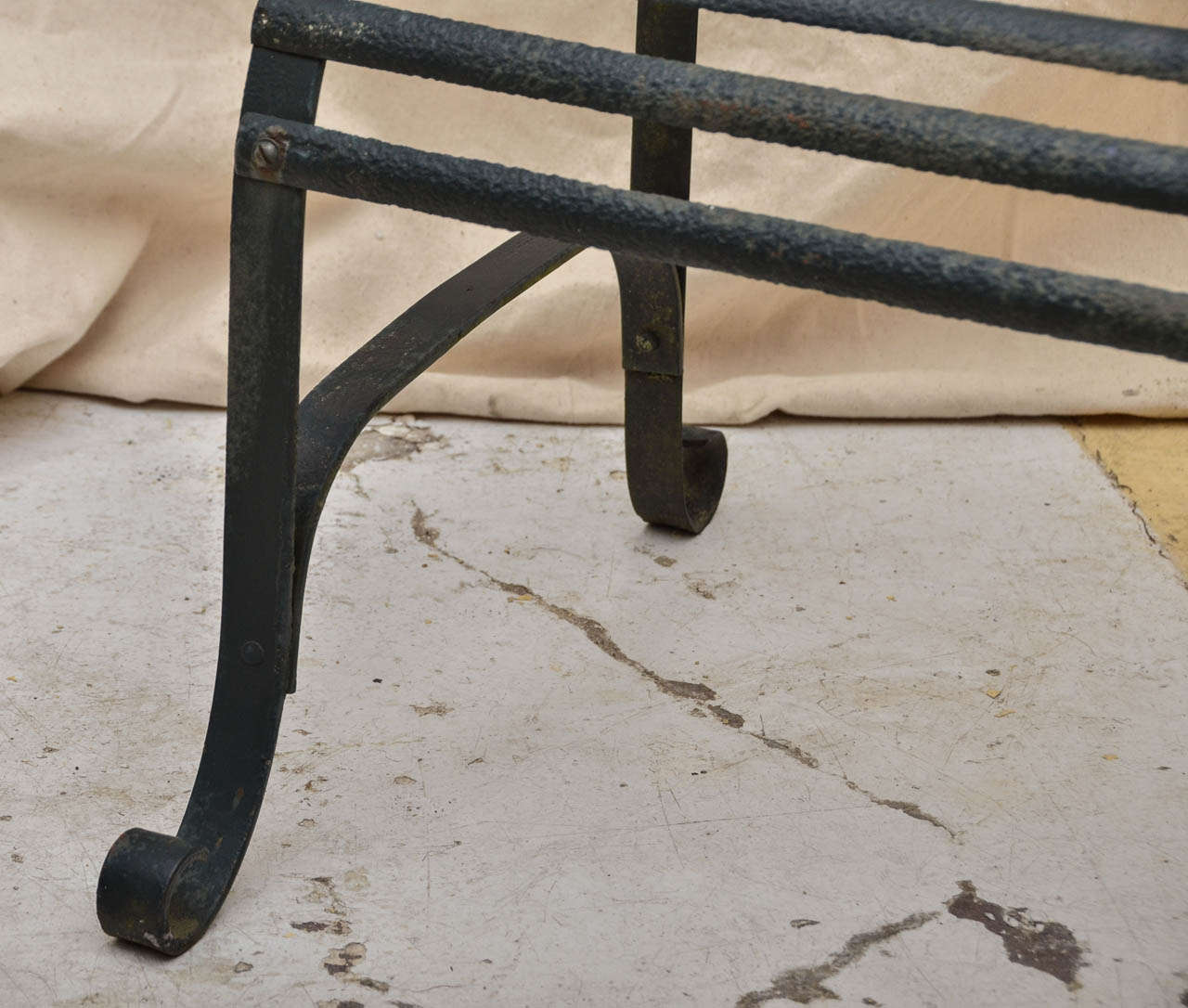 British English Regency Wrought Iron Scroll-Arm Garden Chair