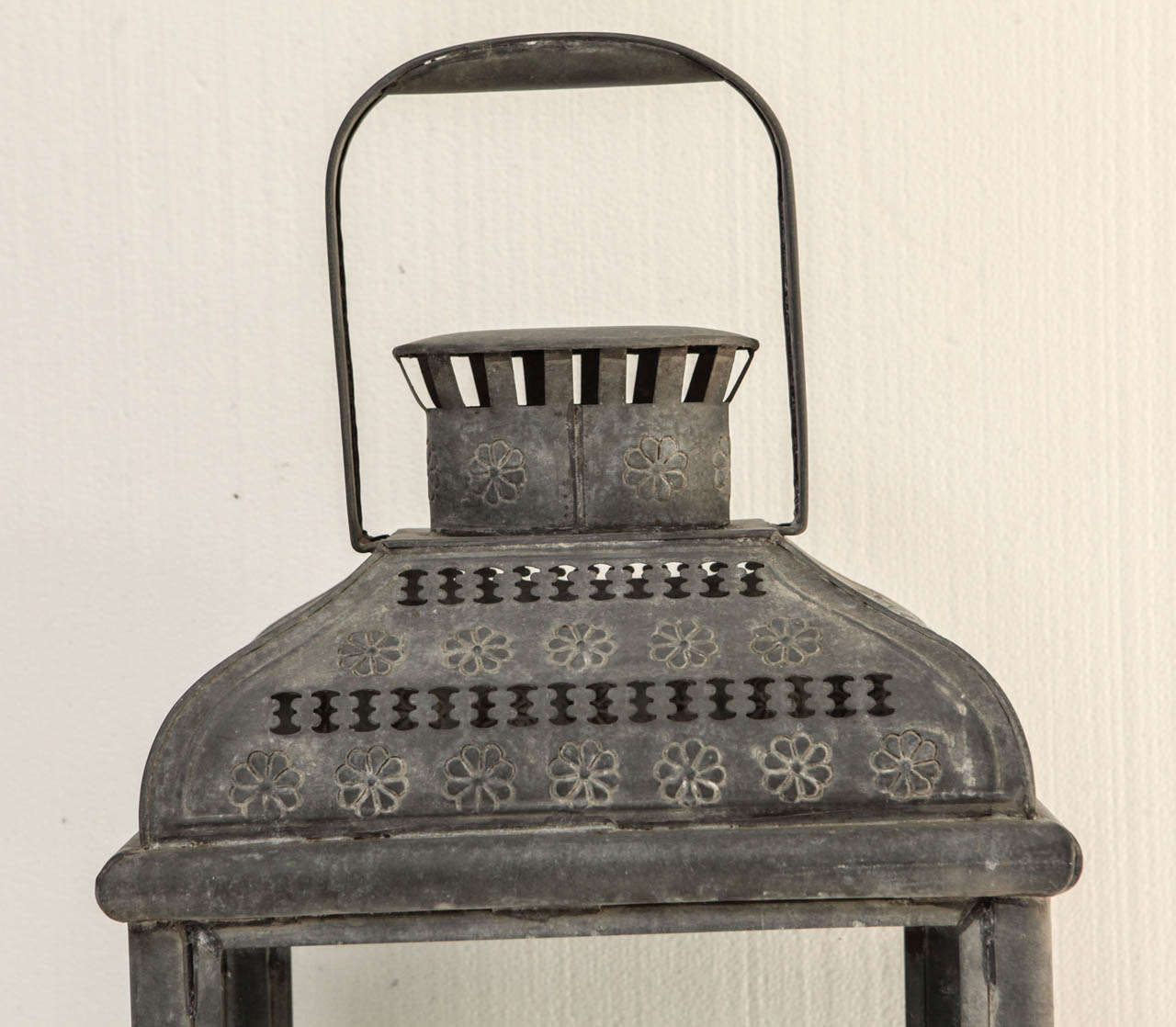 Welded Vintage Metal Candle Lantern