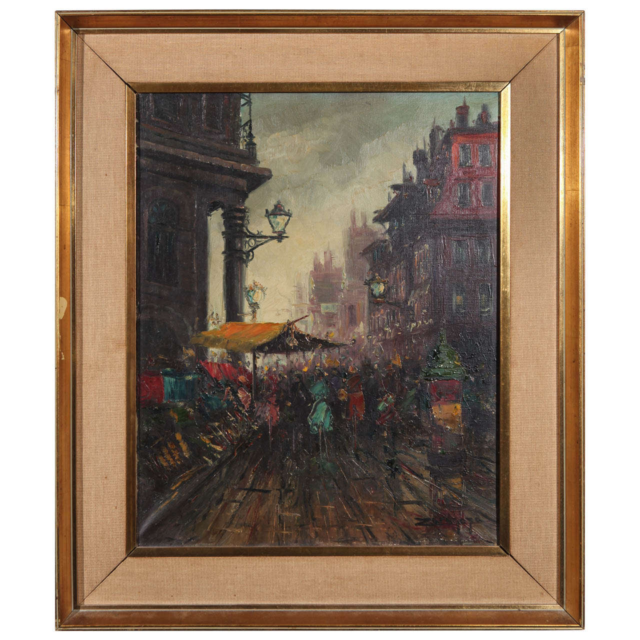 Painting by Zaragoza "Crossroads of Santa Fe & Callao" For Sale