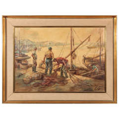 Vintage Argentine Painting by Cardoso