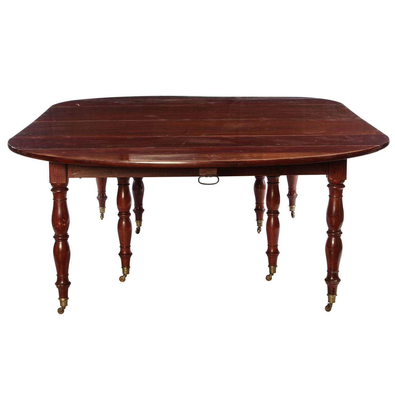 Fine French 18th Century Mahogany Extending Drop-Leaf Dining Table