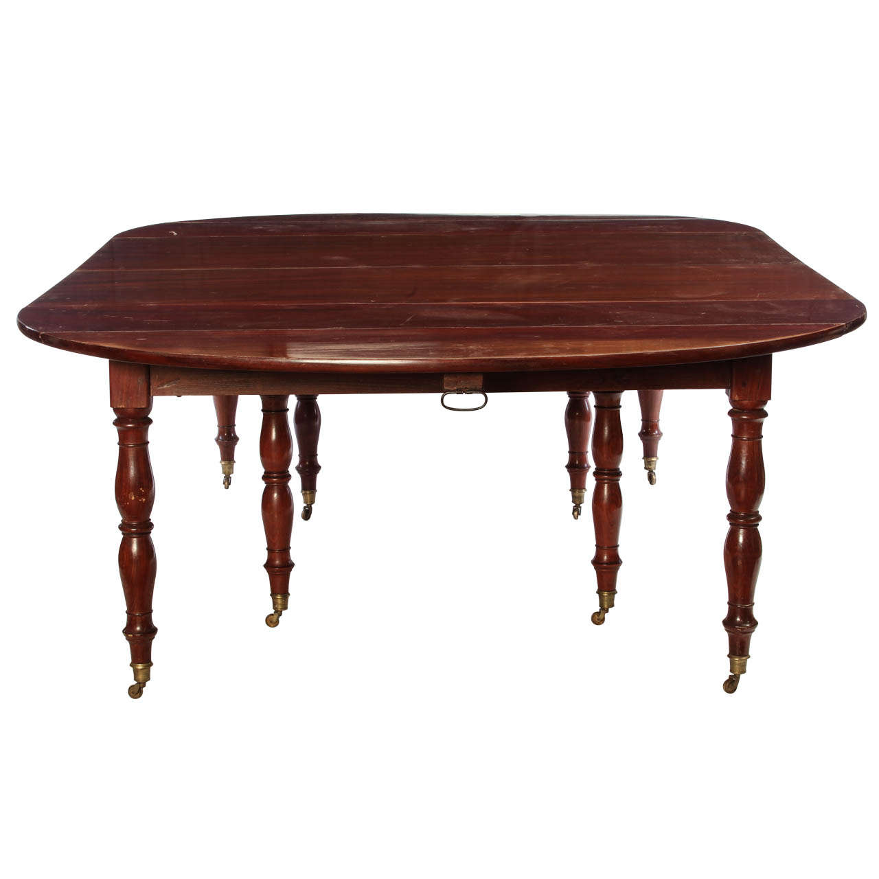 Fine French 18th Century Mahogany Extending Drop-Leaf Dining Table For Sale