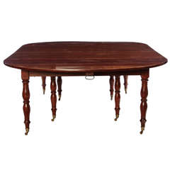 Fine French 18th Century Mahogany Extending Drop-Leaf Dining Table 8