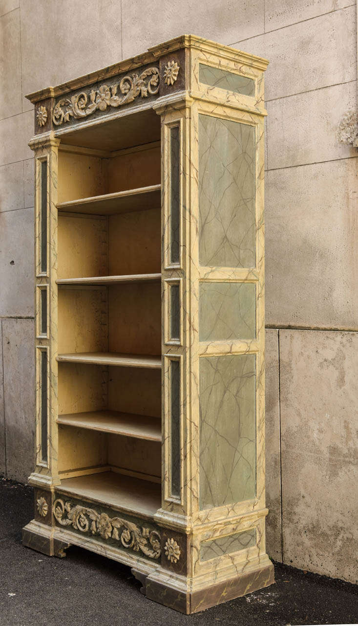 A Fine Italian 18' century Painted  Bookcase .
cm 220x115x45