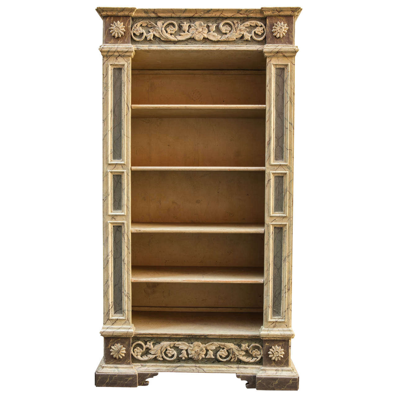 Fine Italian 18th Century Painted  Bookcase For Sale