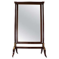 Fine French Empire Mahogany and Brass-Mounted 'Psyche ' Mirror, 1815
