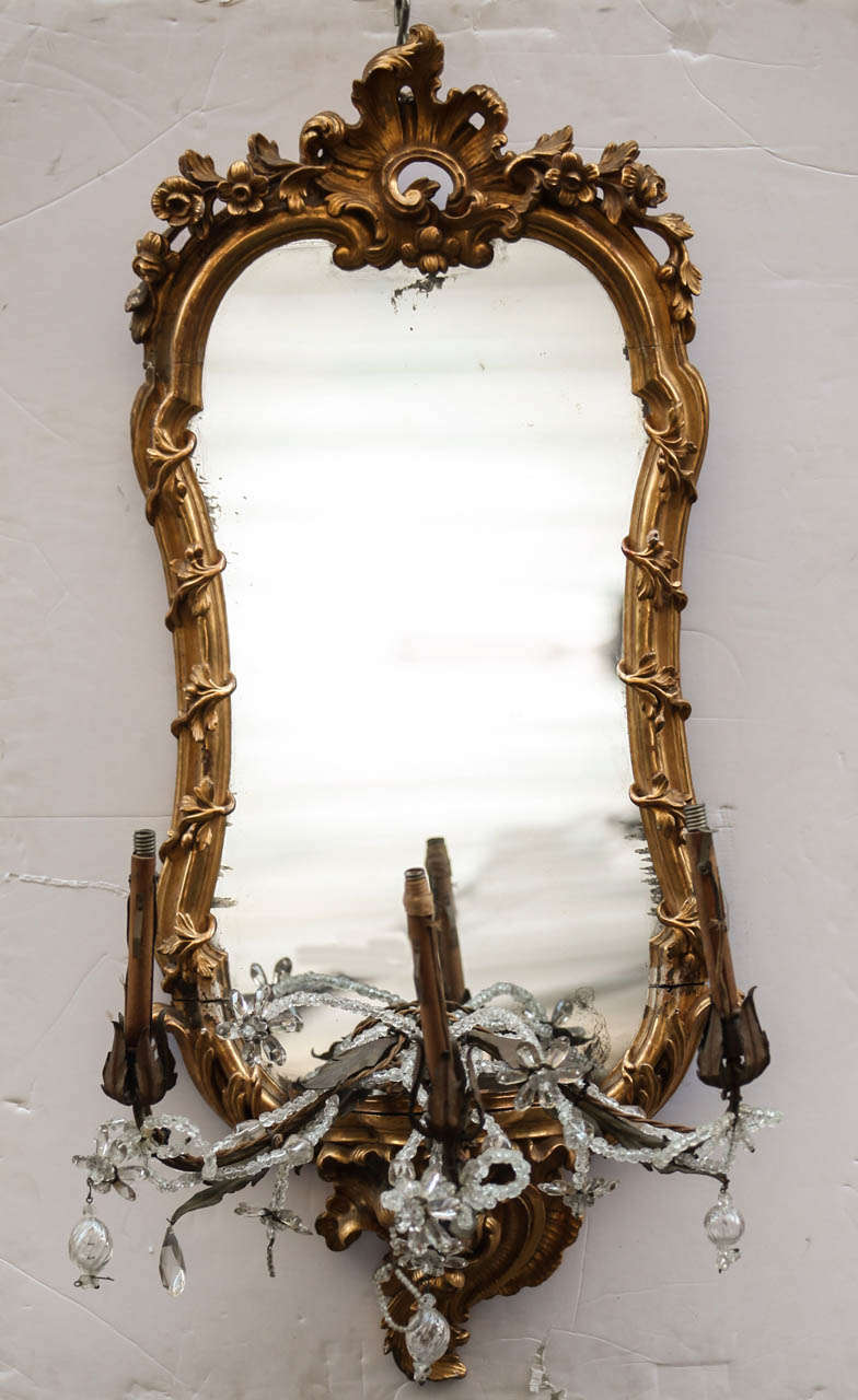 italien Ensemble de quatre pièces romaines du 18ème siècle  Miroirs - Bois doré en vente