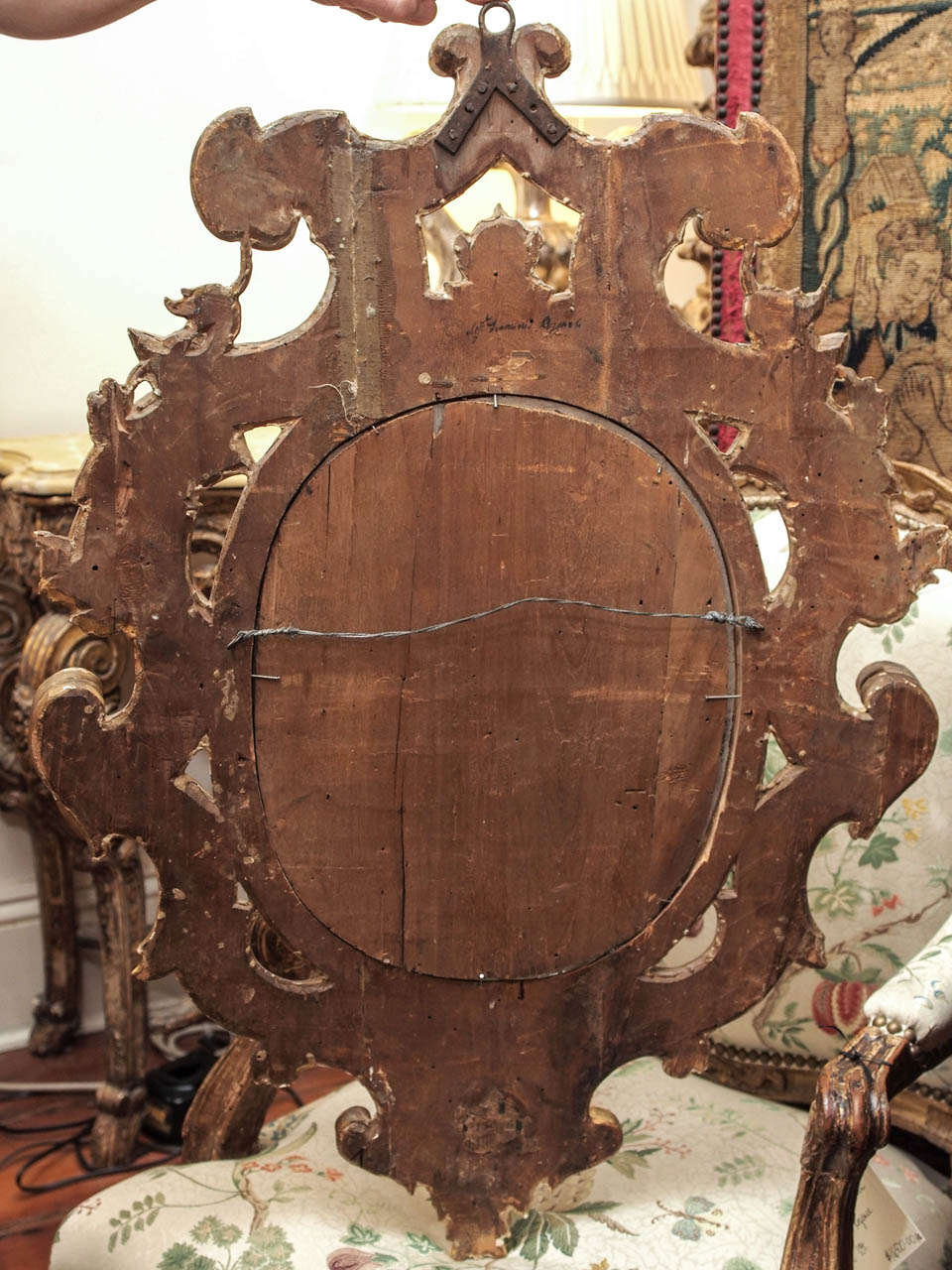 Pair of Italian Girandole Mirrors For Sale 4