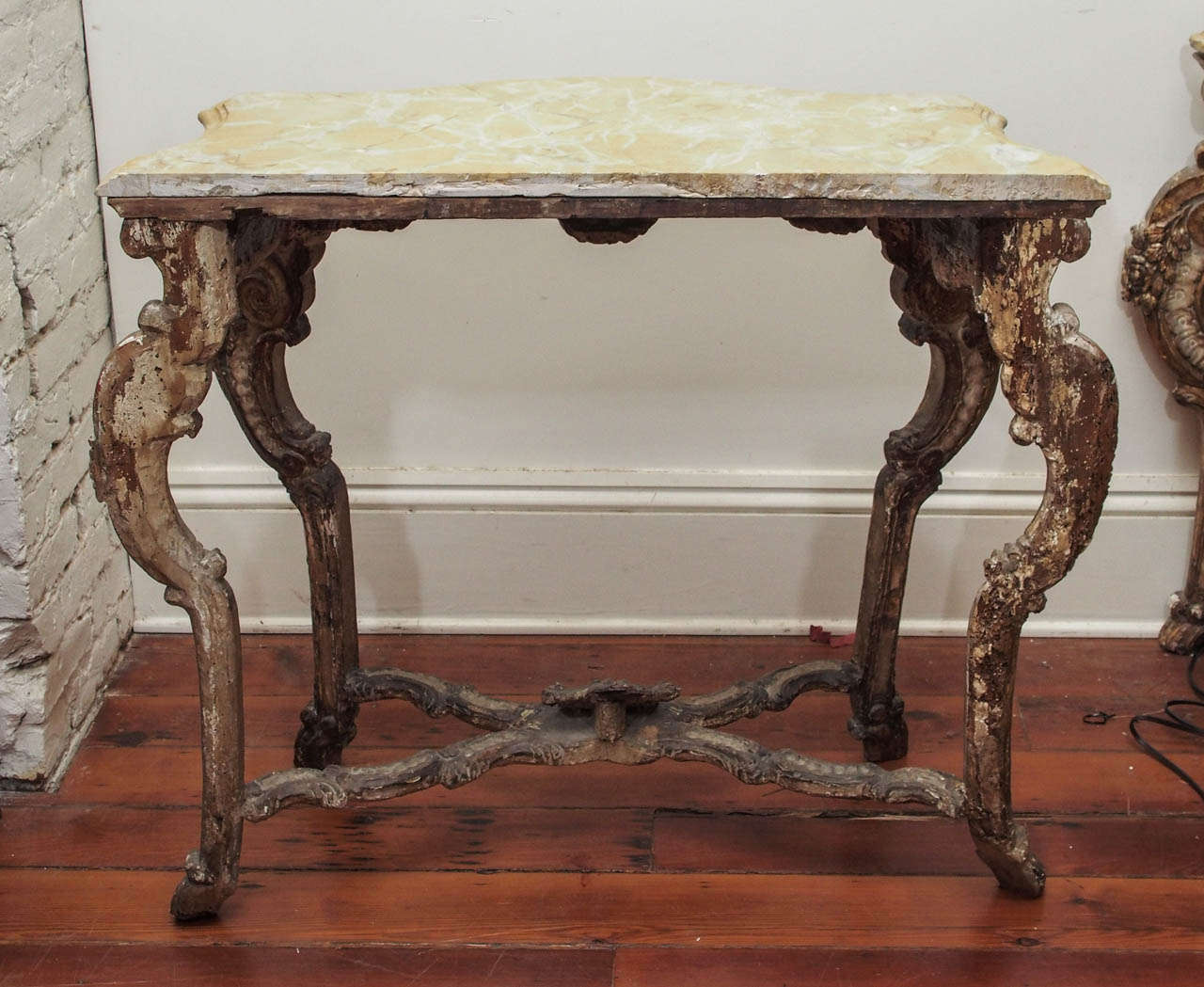 Pair of 17th c. Italian Silver Gilt Console Tables 4
