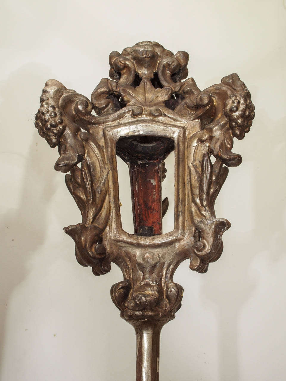 Carved Pair of Italian Processional Pole Lanterns For Sale