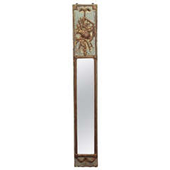 Louis XV Unusually Thin Architectural Trumeau Mirror