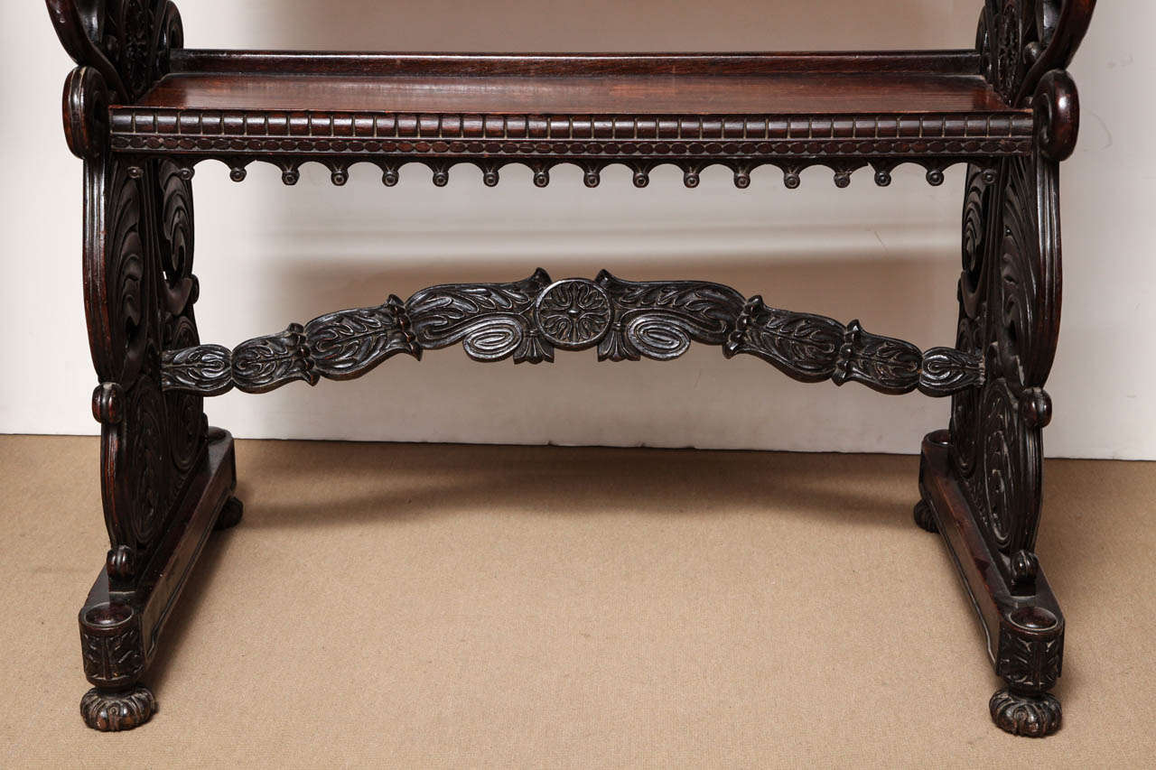 Indian 19th Century Raj , Carved Etagere For Sale