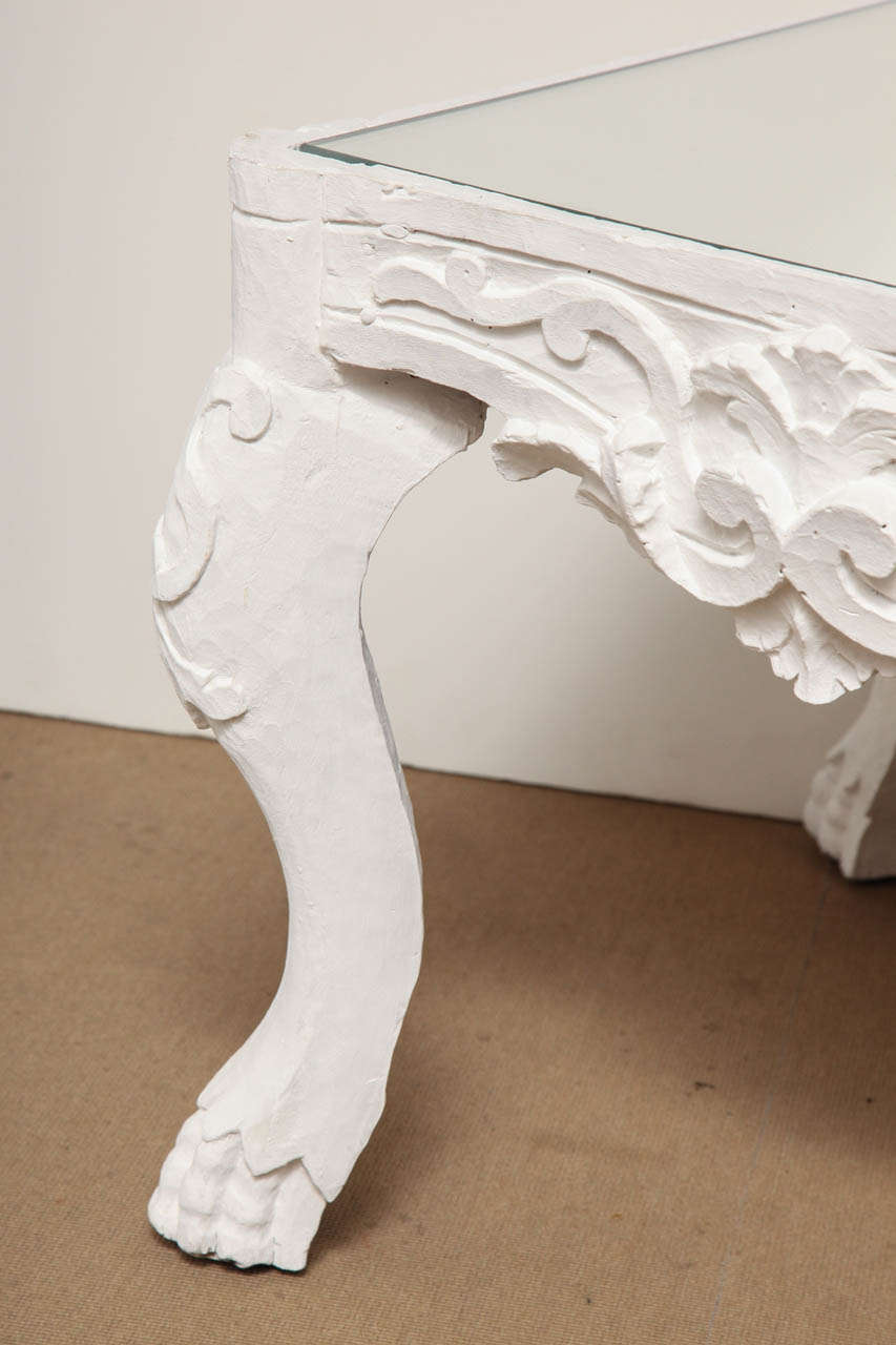 Mirror 19th Century Carved Pine, Painted Coffee Table