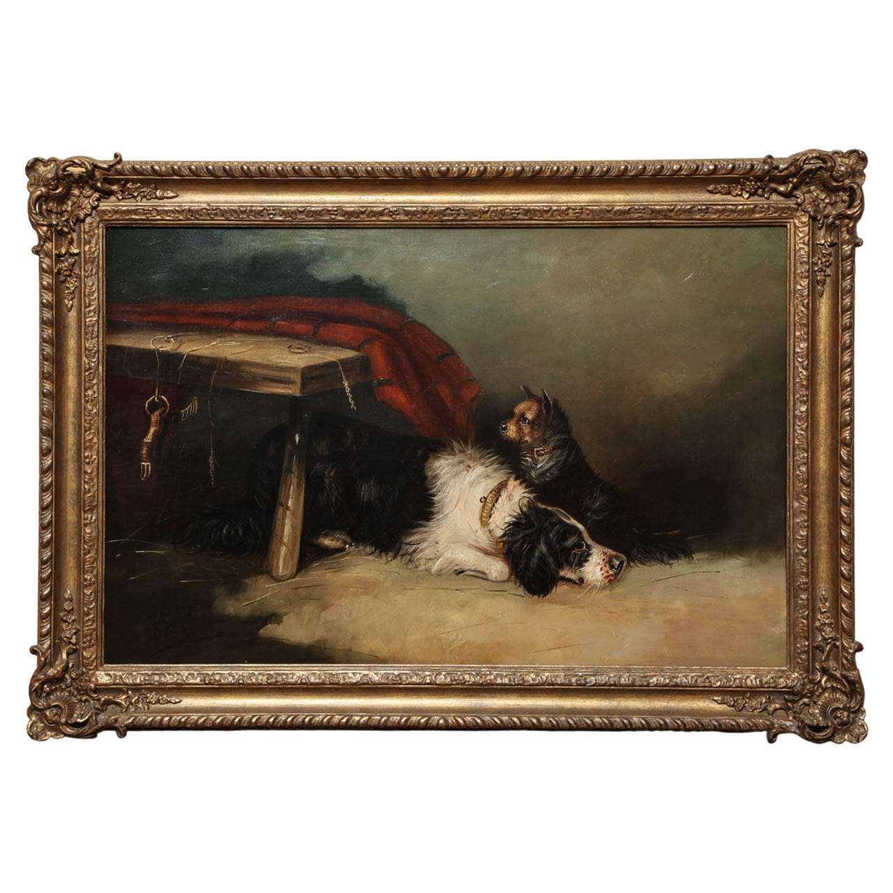 19th Century English, Oil on Canvas, Dog Painting