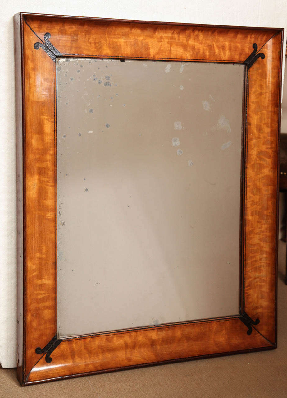 Early 19th Century Russian, fruitwood mirror.