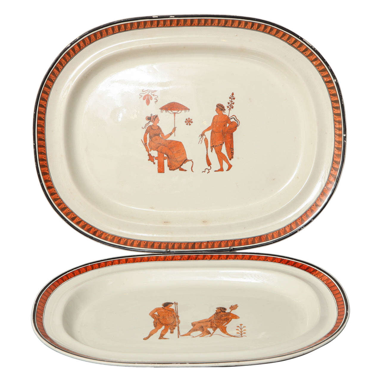 Two Early 19th Century Creamware Platters For Sale