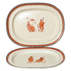 Two Early 19th Century Creamware Platters