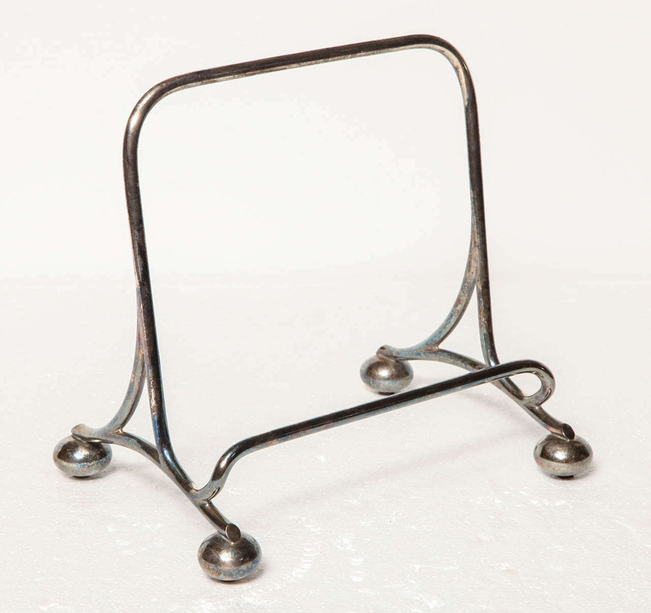 Late 19th Century English, Silver Plated Rack For Plates or a Book