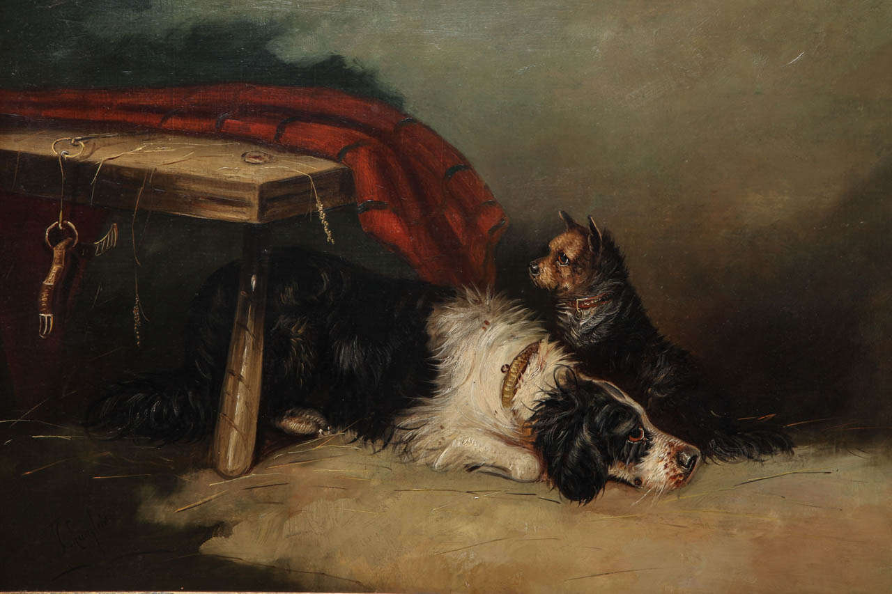 19th Century English, Oil on Canvas, Dog Painting at 1stDibs | dog ...