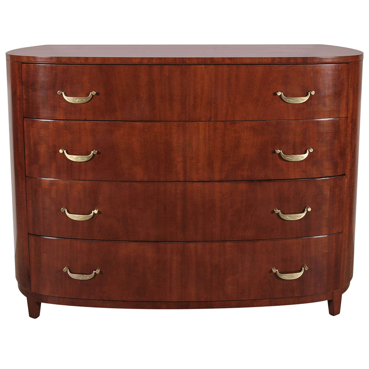 Art Deco Bowed Front Chest of Drawers by Ralph Widdicomb