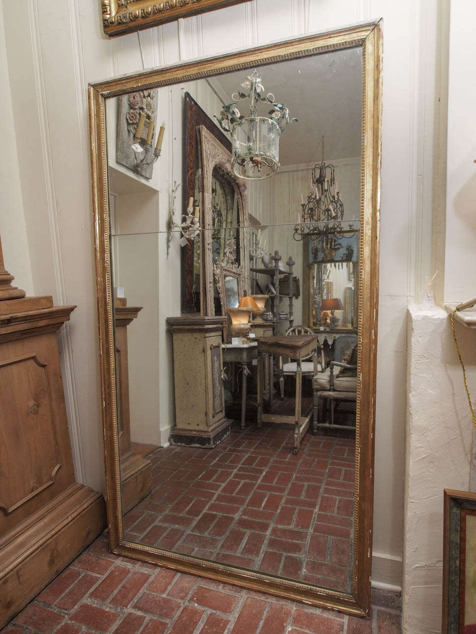 Large gold leaf mirror