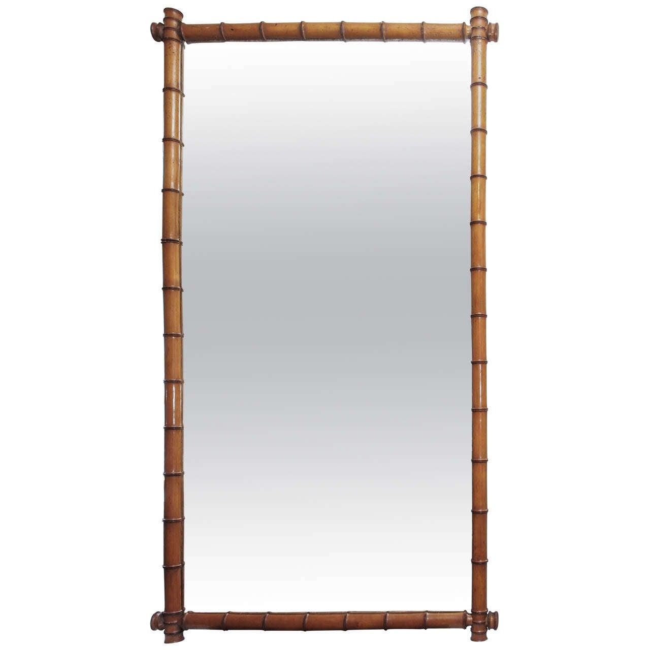 1950s Large Bamboo Mirror at 1stDibs bamboo mirror large, bamboo full