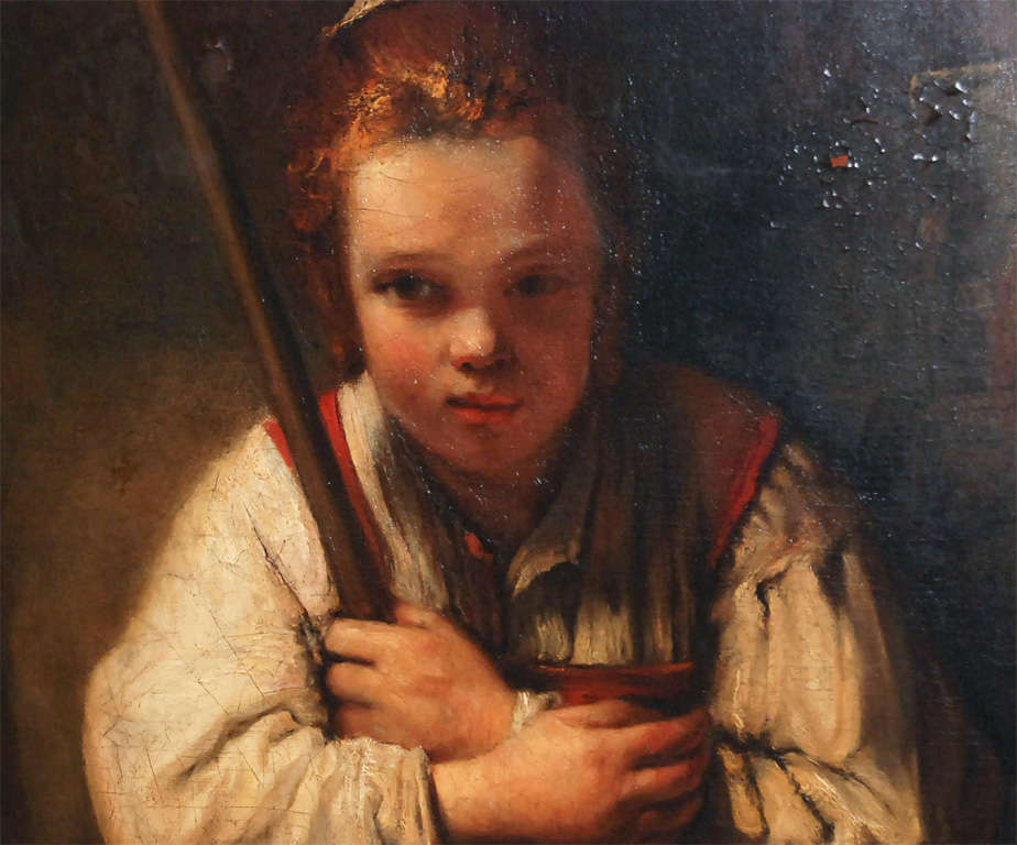 rembrandt girl with a broom