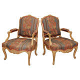 Pair of Louis XV-style Armchairs