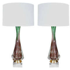 Monumental Murano Glass Lamps