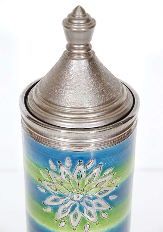 Glazed Apothecary Jar by Aldo Londi for Rosenthal