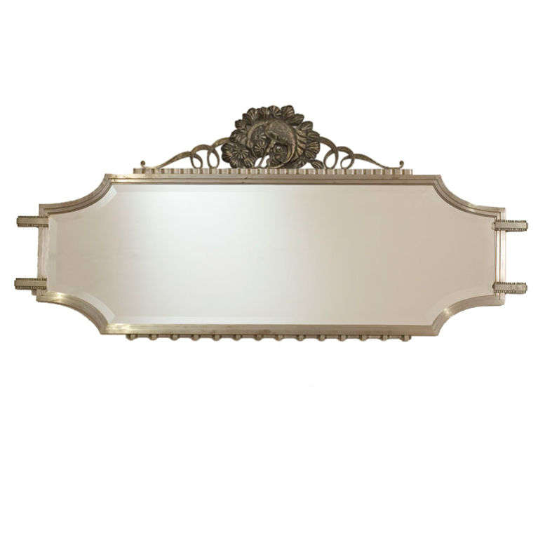 Raymond Subes, Wrought Iron Art Deco Mirror, France, C. 1925