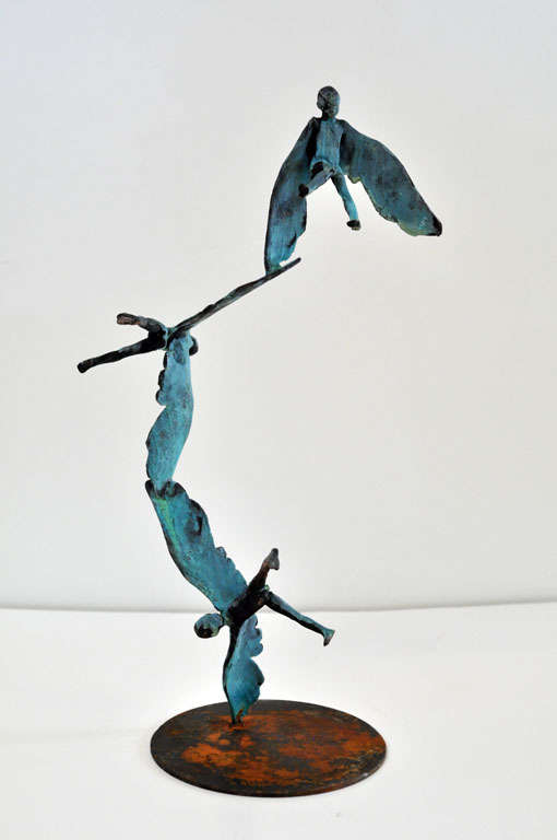 Jesus Curia Perez Bronze Sculpture, "Icarumum IV"