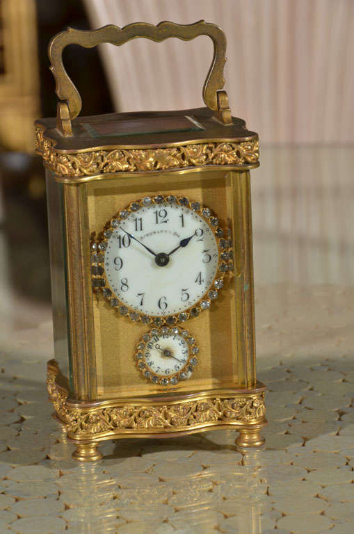American Carriage Clock by Schumann's Sons For Sale