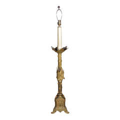Brass Altar Candle Floor Lamp