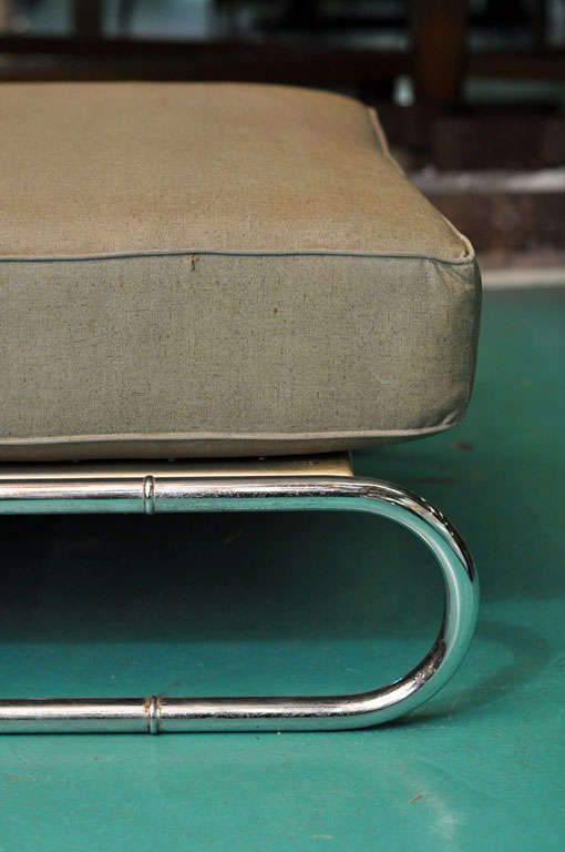 Art Deco Adjustable Chrome Chaise Longue 3