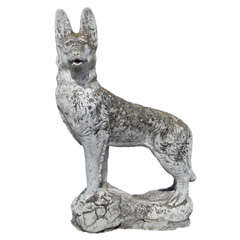 Vintage A Handsome Belgian Cast Stone Shepherd Garden Statue