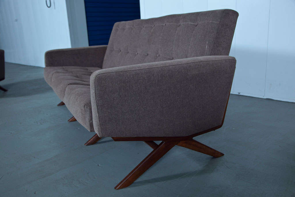 Impeccable Mid Century Spanish Sofa and Arm Chair Set at 1stdibs
